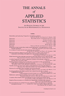 cover - Annals of Applied Statistics