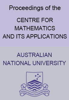 Proceedings of the Centre for Mathematics and its Applications Logo